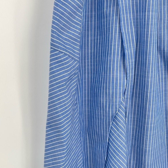 Joie Women's Hepzibah Striped Chambray V-Neckline Self-Tie Wrap Dress Size XS - Picture 9 of 12